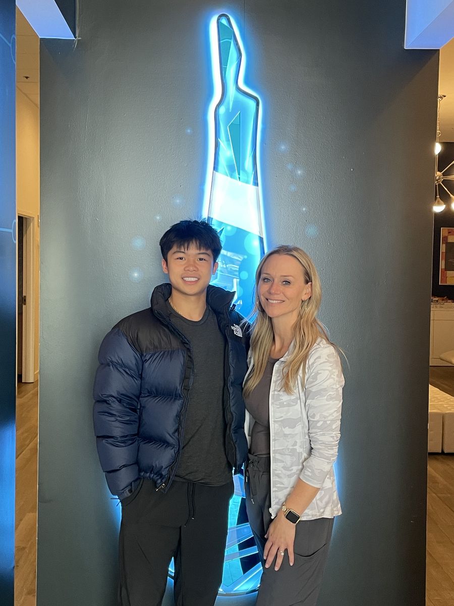 Nathan Vo with a Vo Creative Co. client