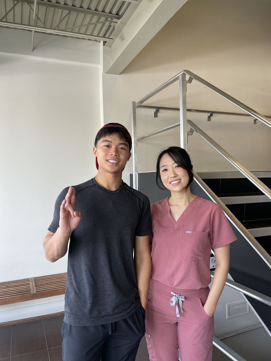 Nathan Vo with a Vo Creative Co. client